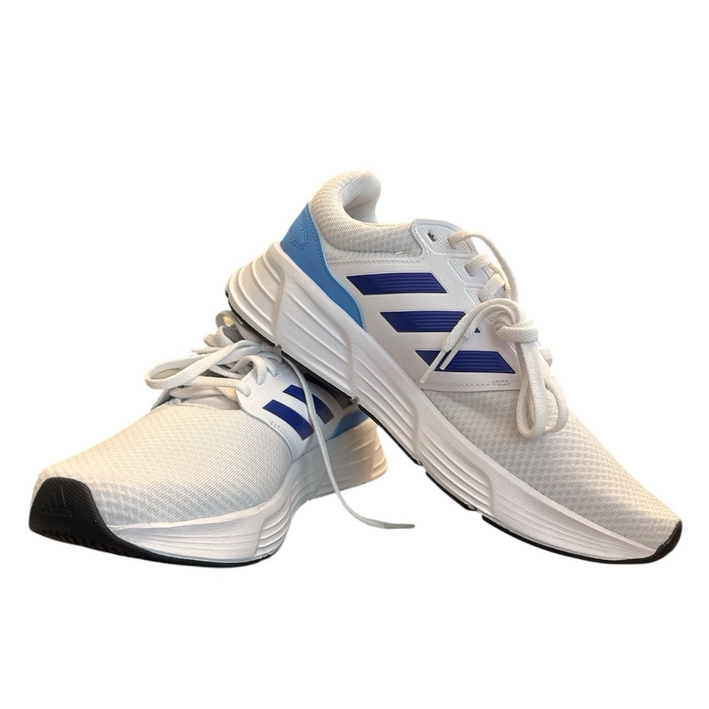 Mens Adidas Galaxy 6  Pref Cushion Running Shoe IE8141 Sz 9.5‎ White/Blue Burst